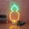 Summer Pineapple Neon Sign – Warm White LED Light for Luau Parties, Weddings, and Tropical Vibes | USB/Battery Operated Table Light